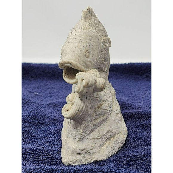 For Fishermen Luck Affects Everything By Ovid‎ Fish Statue Made By Novelty Inc - Picture 3 of 10